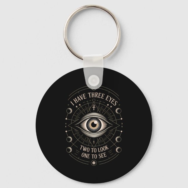 Llavero Third Eye Mystic Quote Symbol Gift Sritual Occult  (Anverso)