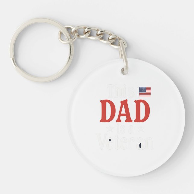 Llavero This Dad is a Veteran Keychain – Heartfelt Gift (Frente)
