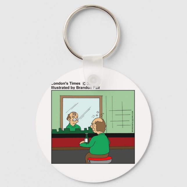 Llavero This End Up Vanity Head Stickers Funny Gifts & Tee (Anverso)