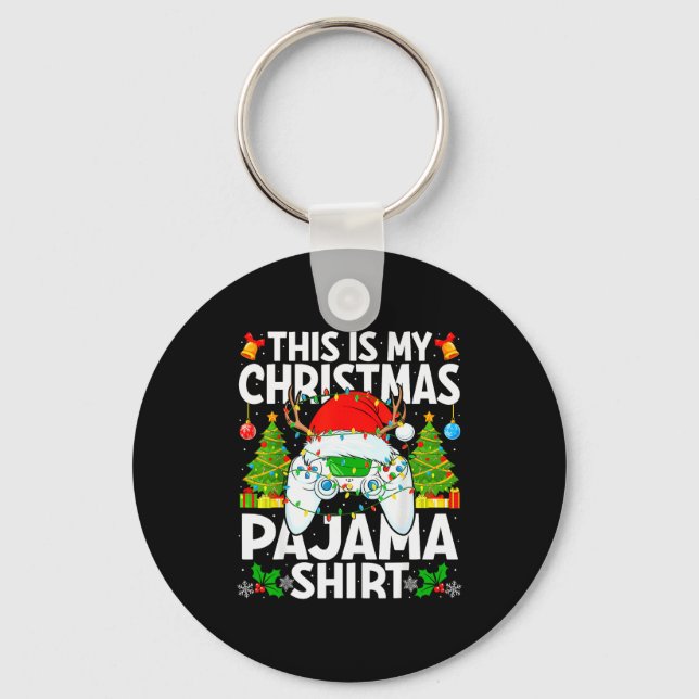 Llavero This Is My Christmas Pajama Video Gamer Christmas  (Anverso)