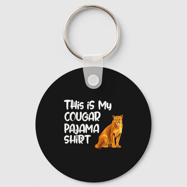 Llavero This Is My Cougar Pajama Shirt, Funny Cougars  (Anverso)