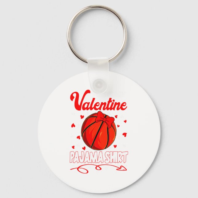 Llavero This Is My Valentines Basketball Pajama For Kids B (Anverso)