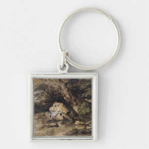 Llavero Thomas Gainsborough el   un paisaje montañoso con