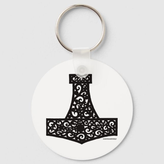 Llavero Thors Hammer in Black (Anverso)