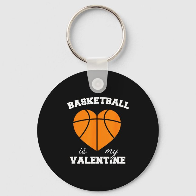 Llavero Threadrock Basketball Is My Valentine - Women's Un (Anverso)