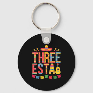 Llavero Threeesta cumpleaños 3 sombrero mexicano fiesta