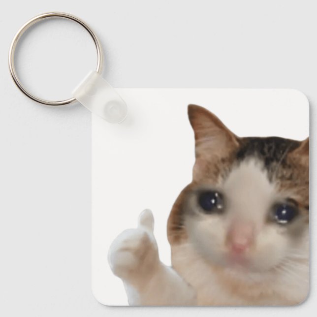 Llavero Thumbs Up Ok Cat Meme (Anverso)