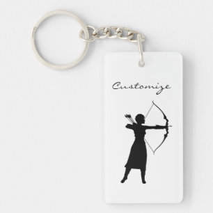 Llavero Thunder_Cove, arquera femenina Silhouette