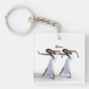 Llavero Thunder_Cove de bailarina de vestir blanco