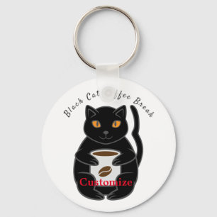 Llavero Thunder_Cove de rotura de café para gato negro