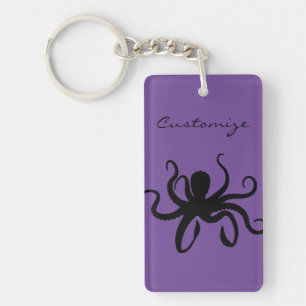 Llavero Thunder_Cove de silueta de pulpo