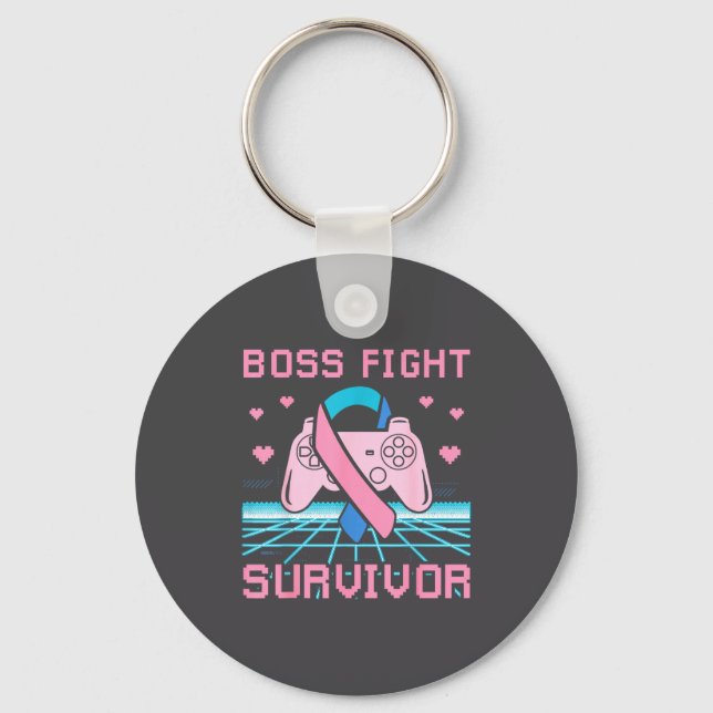 Llavero Thyroid Cancer Awareness Boss Fight Survivor Gamer (Anverso)