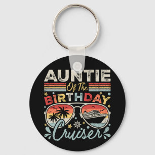 Llavero Tía del Círculo de vacaciones de crucero de cumple