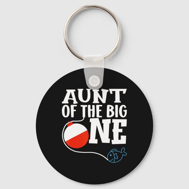 Llavero Tía Del Gran Niño Pescador Primer Cumpleaños Ofi (Anverso)