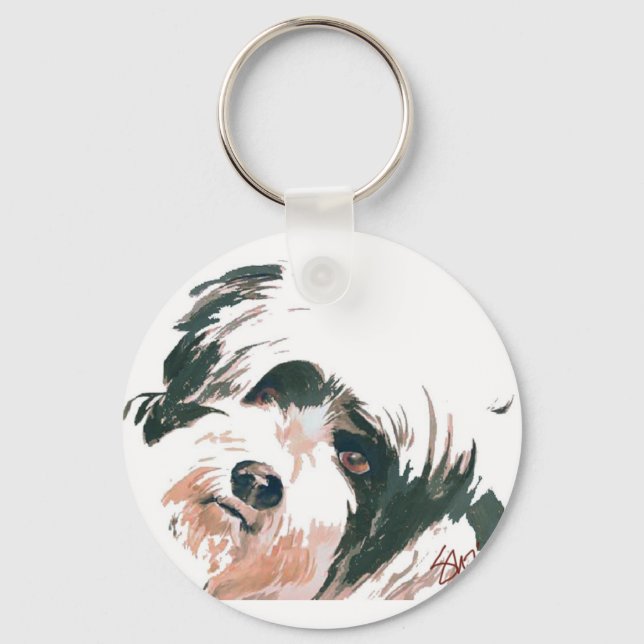 Llavero Tibetan Terrier portrait (Anverso)