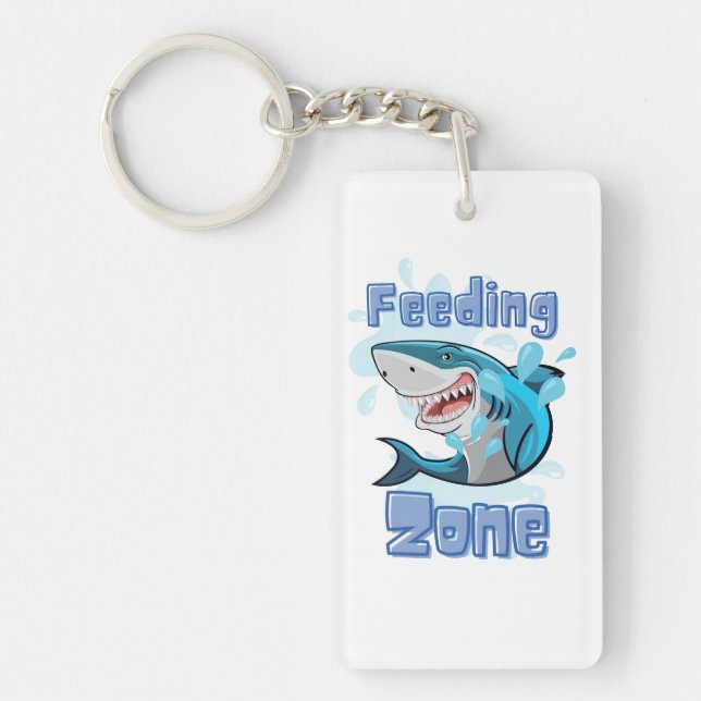 LLAVERO TIBURÓN DE ZONA DE ALIMENTACIÓN , ESTILO DE CARICA (Frente)