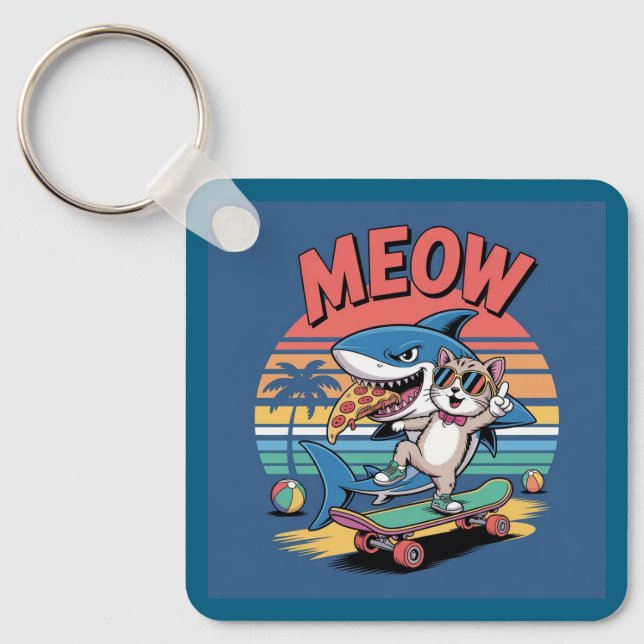 Llavero Tiburón pizza (Anverso)