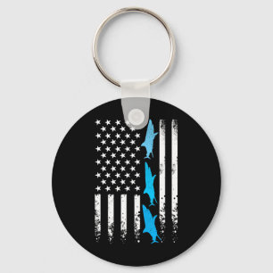 Llavero Tiburones 4 De Julio Bandera Americana Niños Hombr