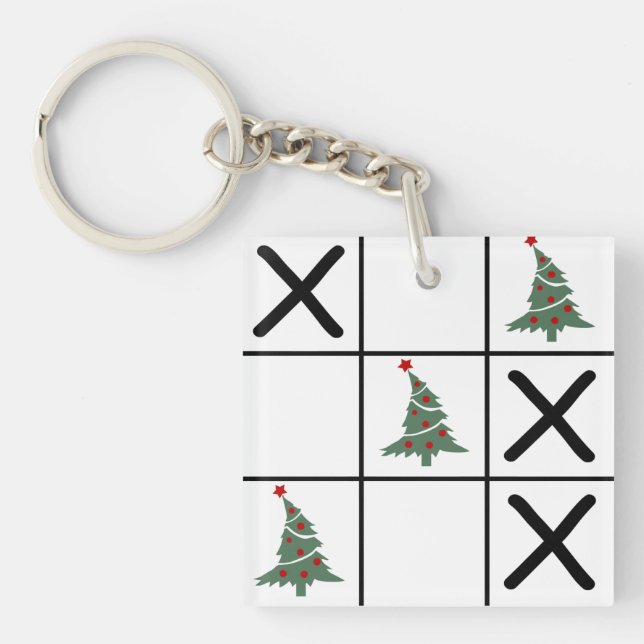 Llavero Tic Tac Toe de Navidad (Frente)