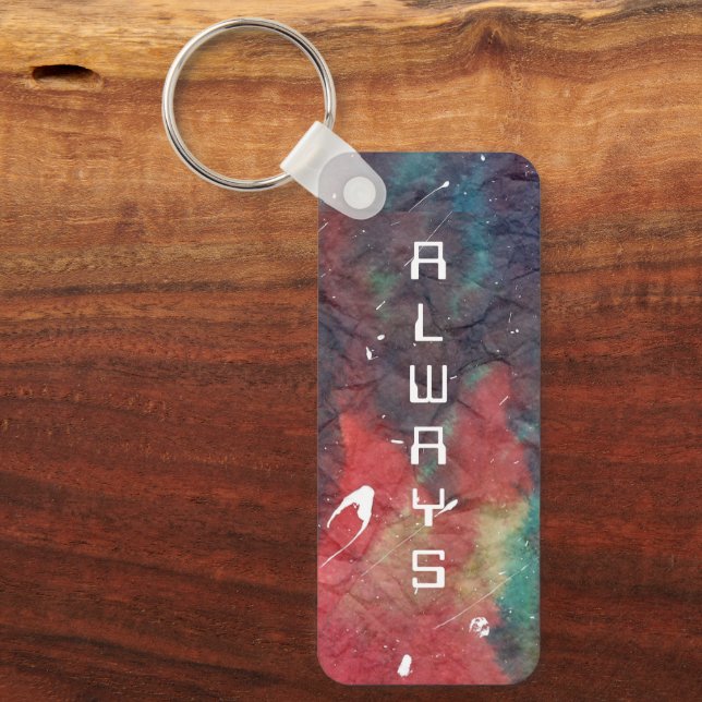 Llavero Tie-Dye Arcoíris (Anverso)