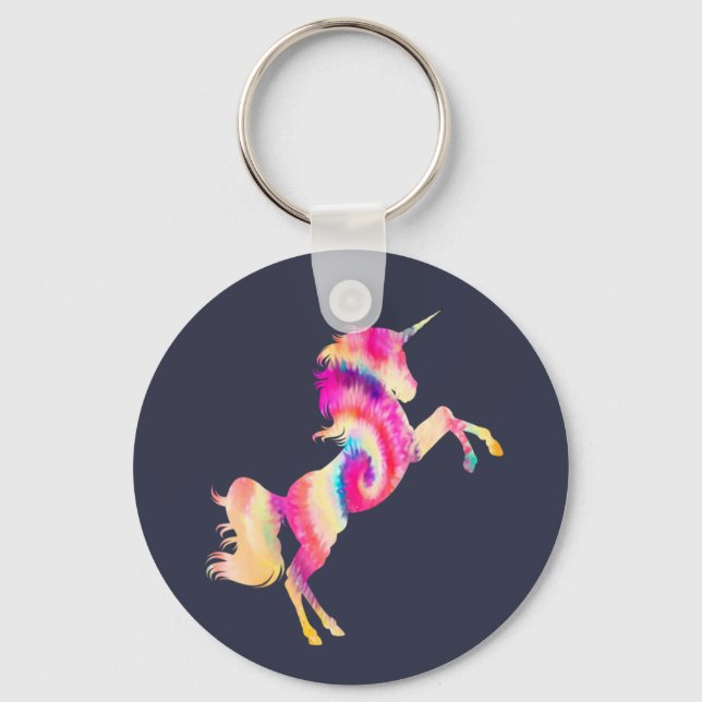 Llavero Tie Dye Unicorn (Anverso)