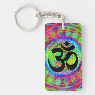 Llavero Tiedye Objetivo con Símbolo Om