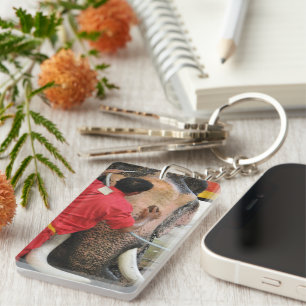 Llavero Tiempo de Baño del elefante... Ayutthaya, Tailandi