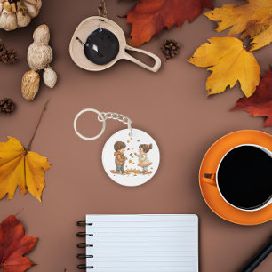 Llavero Tiempo de reproducción de niños de otoño