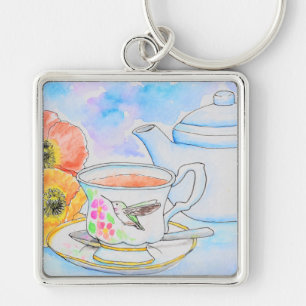 Llavero Tiempo para la pintura de las acuarelas del té