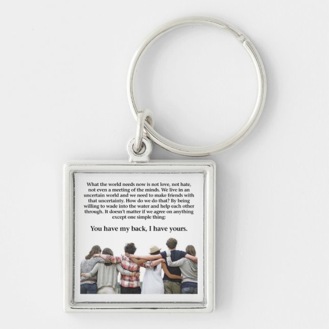 Llavero Tienes mi espalda, yo tengo la tuya (Frente)