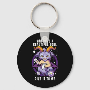 Llavero Tienes Una Hermosa Halloween Soul Satanic Baphomet