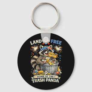 Llavero Tierra Patriótica de Mapache Basura de los Libres 