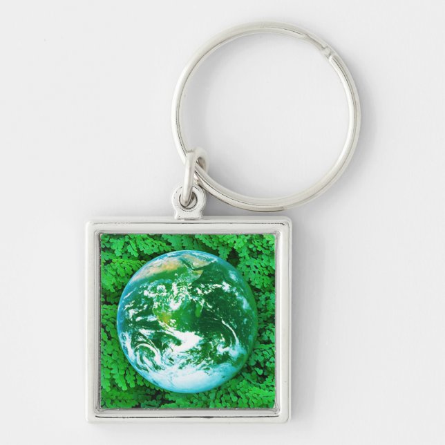 Llavero Tierra verde - conciencia ecológica (Frente)