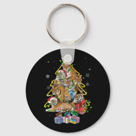 Llavero Tiger Christmas Tree Snow Divertido regalo de Navi
