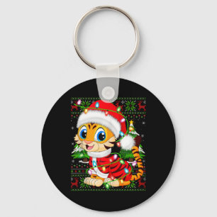 Llavero Tiger Xmas Sweater Style Ugly Santa Tiger Christin