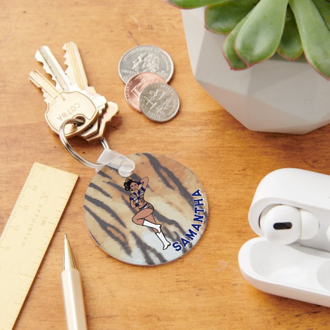 Llavero Tigre azul mallorquín/ bailarín #1 (Escritorio )