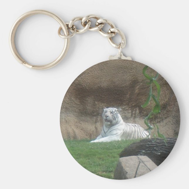 Llavero Tigre blanco peregrino (Frente)