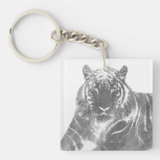 Llavero Tigre blanco y negro