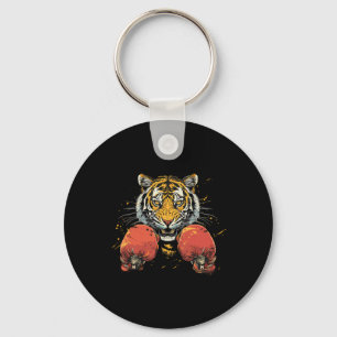 Llavero Tigre boxeador con guantes de boxeo Kickboxing Div