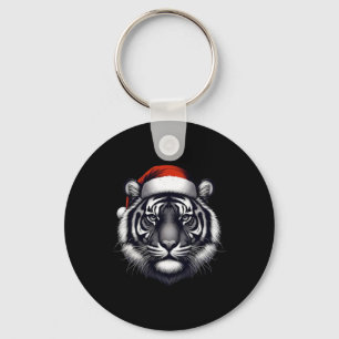 Llavero Tigre Con Sombrero De Santa Navidad Xmas Amante Zo
