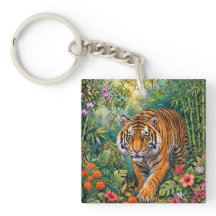 Tigre de Bengala Jungla de Bambú Vibrante