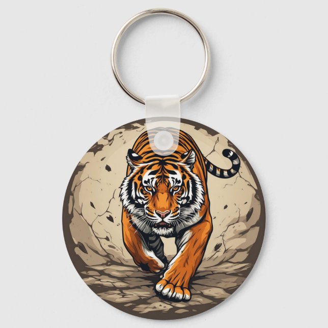 Llavero Tigre de carga poderoso (Anverso)