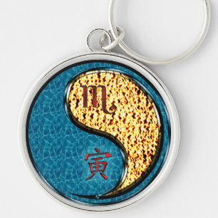 Llavero Tigre de escorpión y fuego