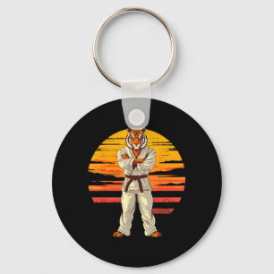 Llavero Tigre de Karate Atardecer Jiu-Jitsu Taekwondo Mma
