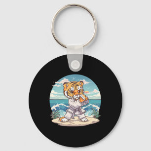 Llavero Tigre de Karate Mono Kickboxing Taekwondo Jiu-jits