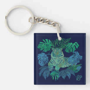 Llavero Tigre de la jungla azul