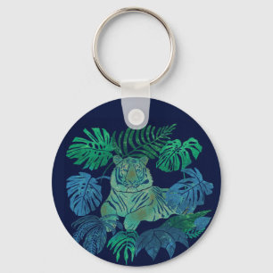 Llavero Tigre de la jungla azul