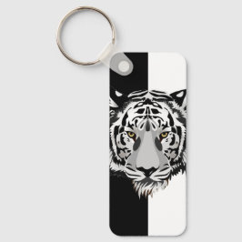 Llavero Tigre en blanco y negro
