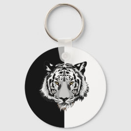 Llavero Tigre en blanco y negro
