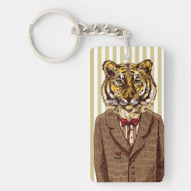 Llavero Tigre en desgaste de la tarde (Frente)